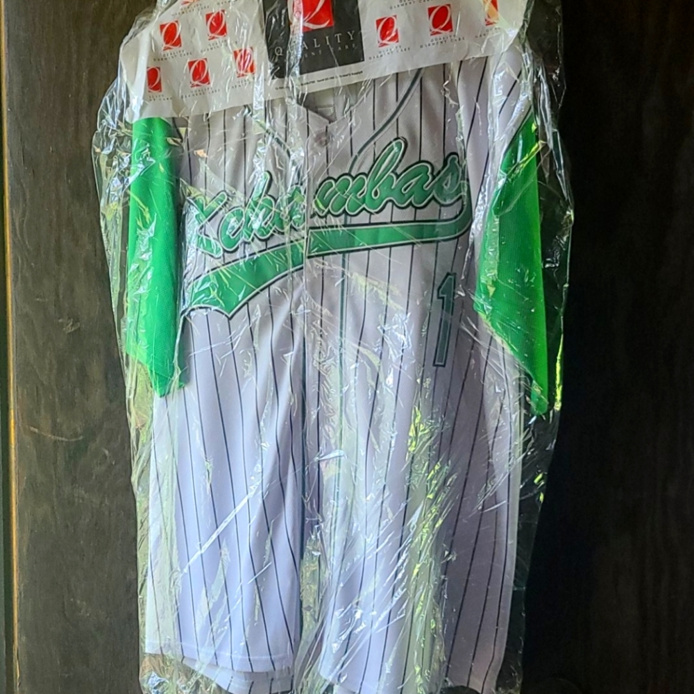 Baseball Jersey Green and white.